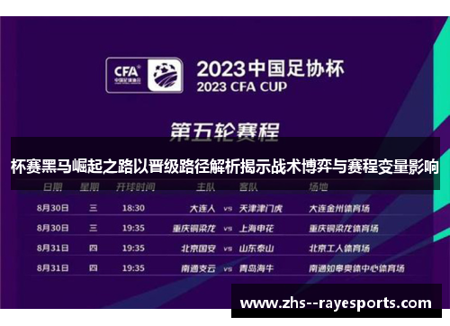 杯赛黑马崛起之路以晋级路径解析揭示战术博弈与赛程变量影响